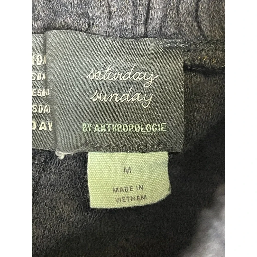 Antropology Saturday Sunday Womens M Sweatpants Gray‎ Pockets Elastic Waist